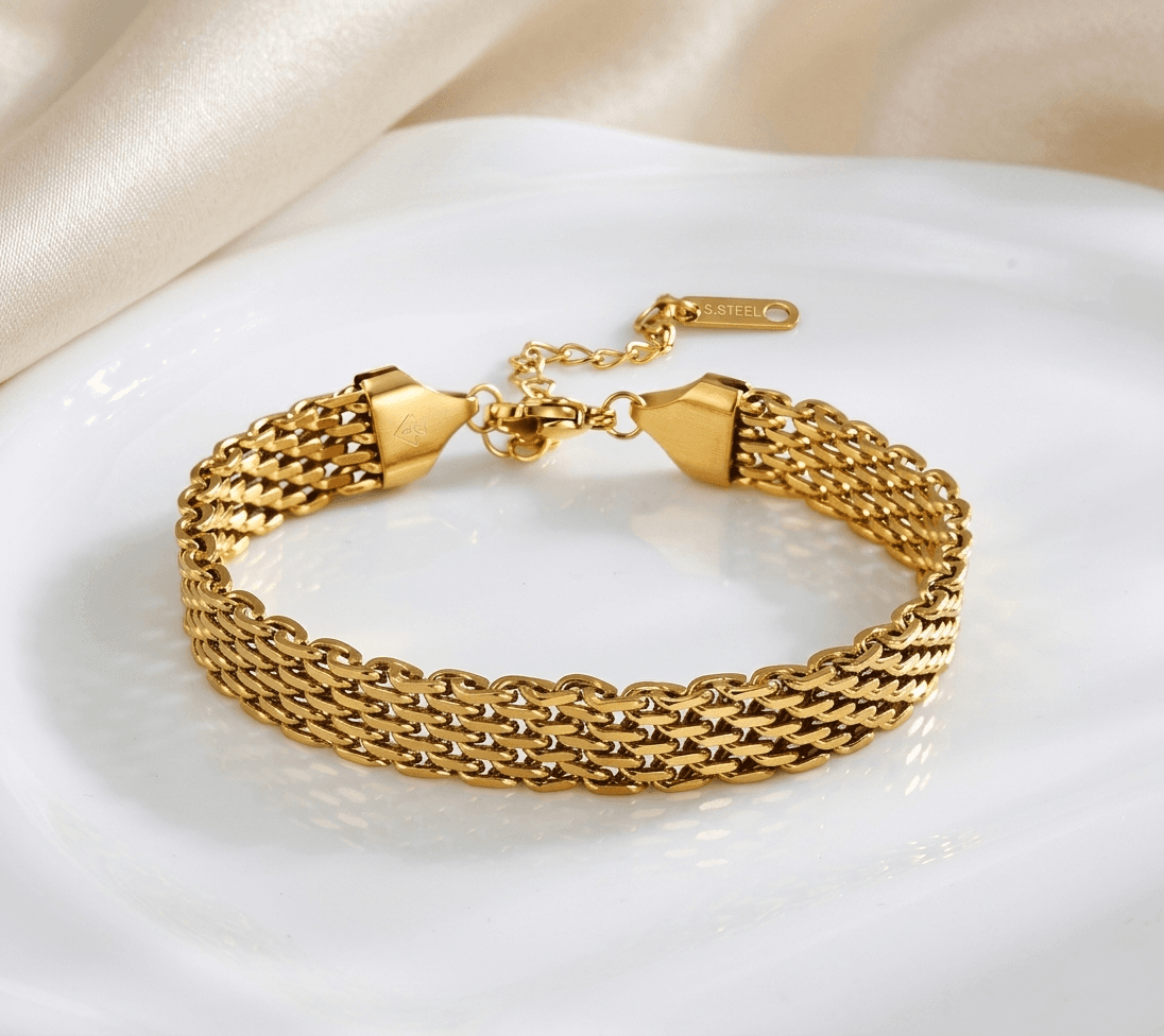 Heavy Herringbone Stainless Steel Necklace