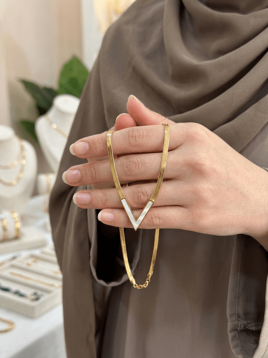 Figaro Link Stainless Steel Necklace