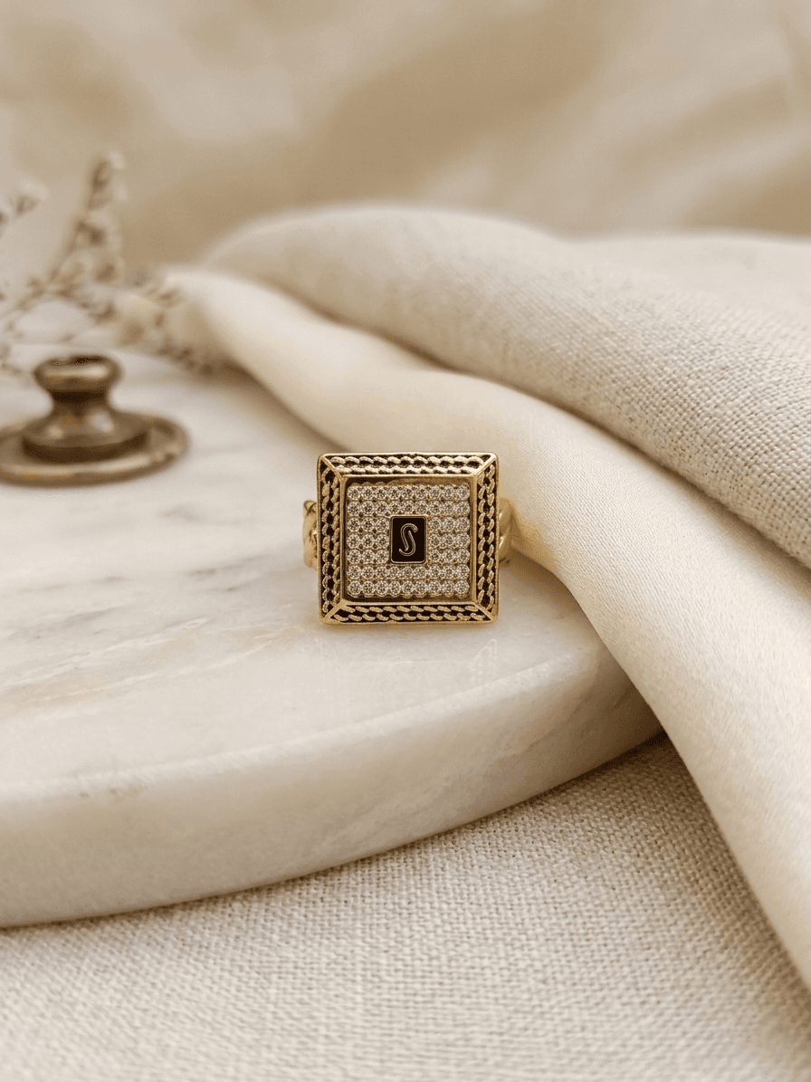 Sculpted Statement Band Ring