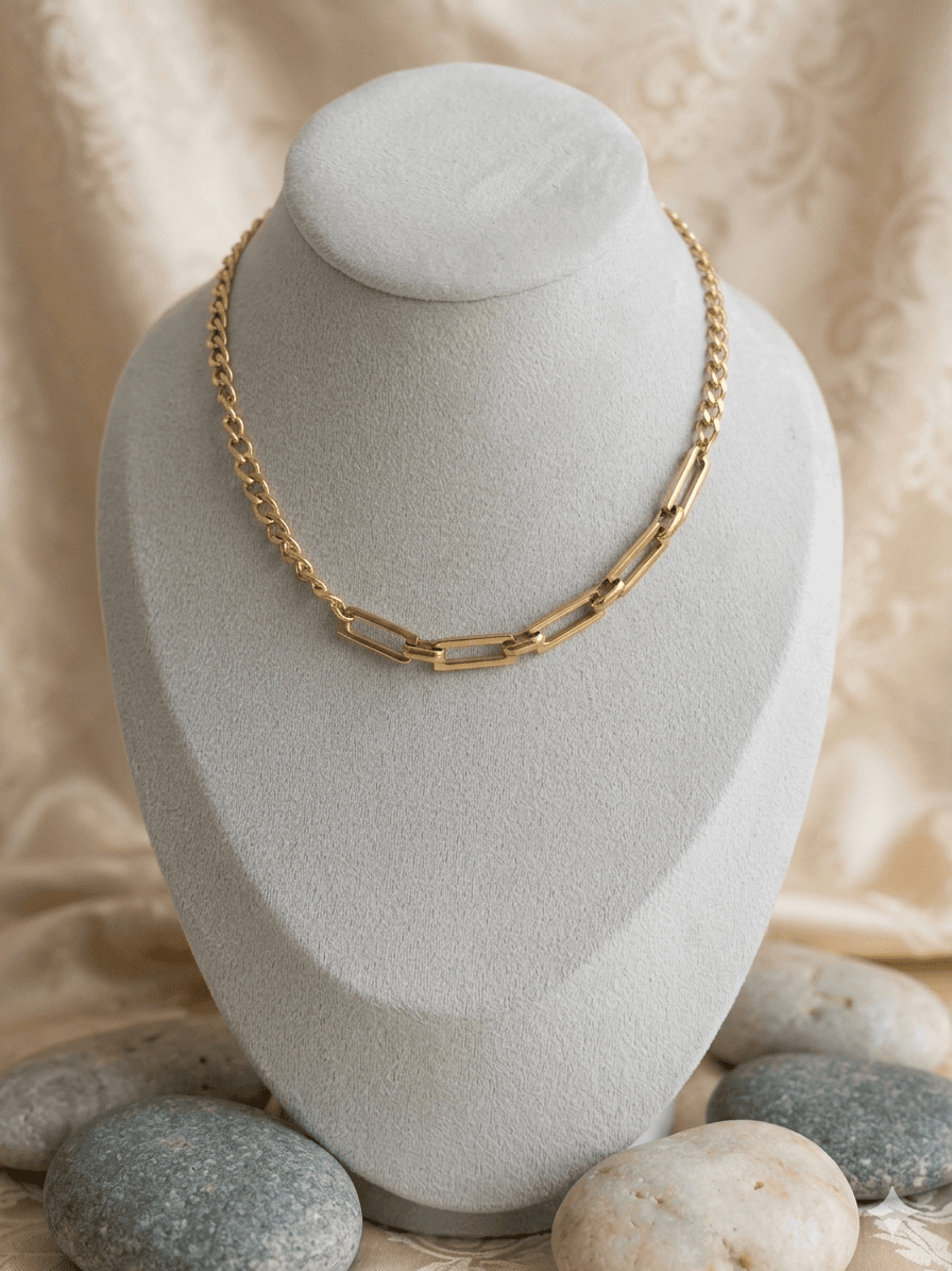 Interlocking Oval Link Necklace