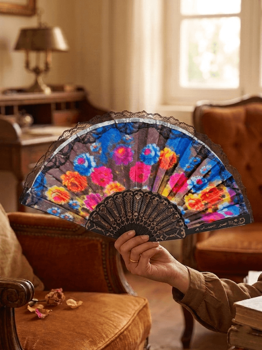 Floral Hand Fan Blossom