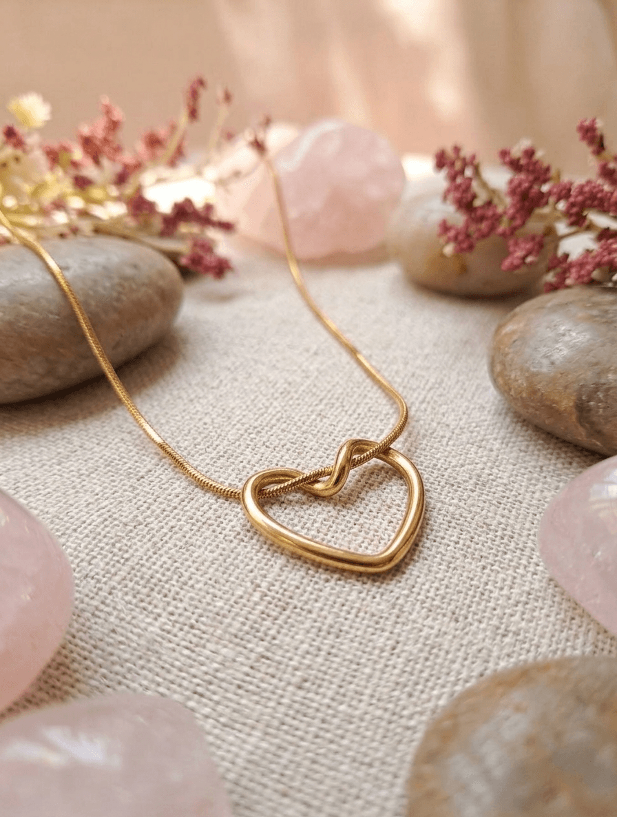 Hollow Heart Pendant Necklace